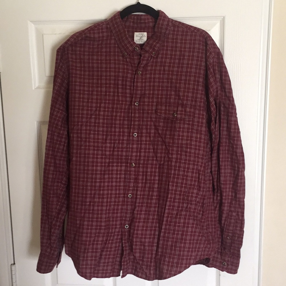 JCREW shirt (camp/work) burgundy XL